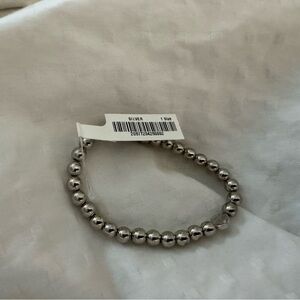 Elegant Silver Beaded Bracelet